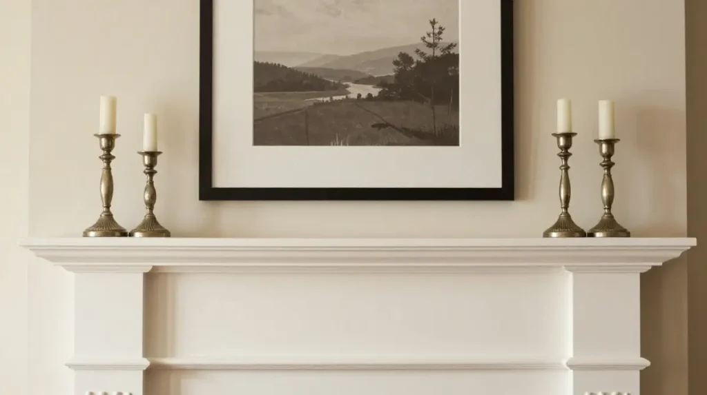Symmetrical Mantel Styling