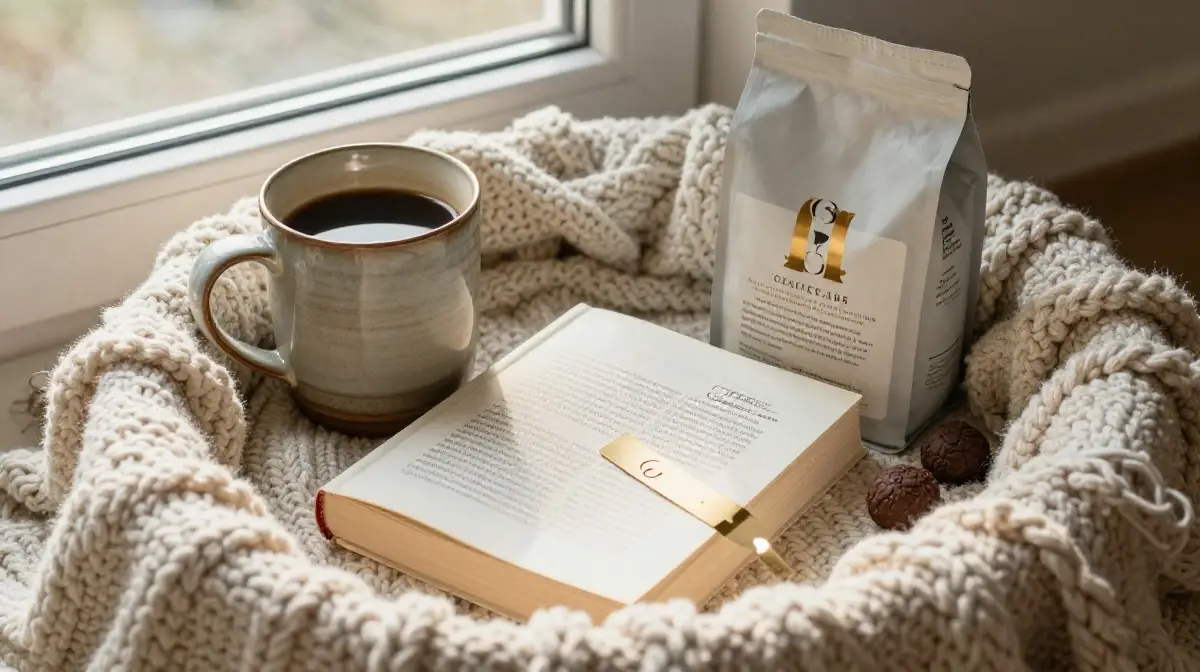 The Coffee and Book Lover Basket