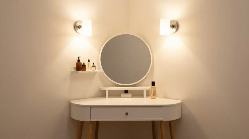 The Corner Vanity Table Setup