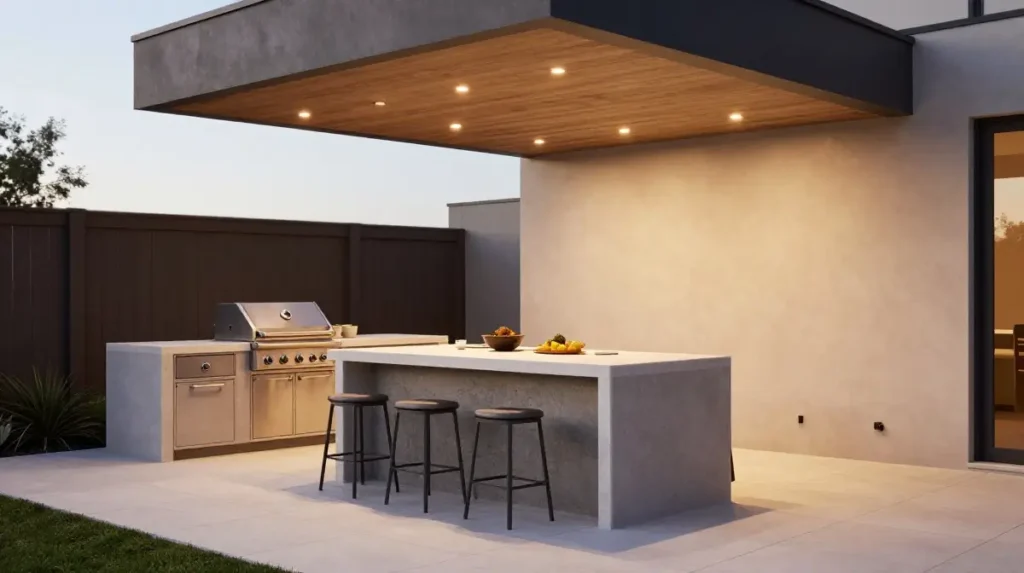 The Island Outdoor Kitchen Layout