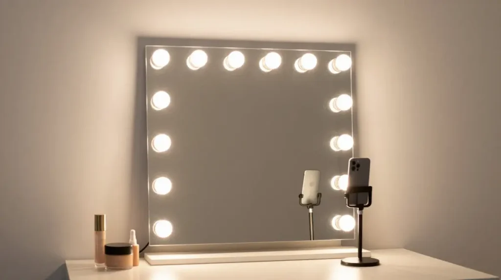The Lighted Mirror Selfie Station