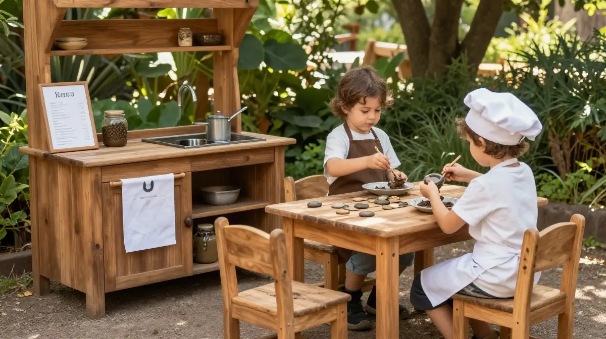 The Mud Kitchen Cafe Setup for Role Play