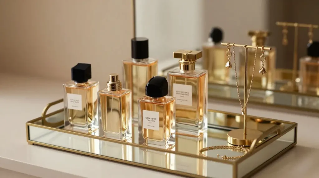The Perfume and Jewelry Display