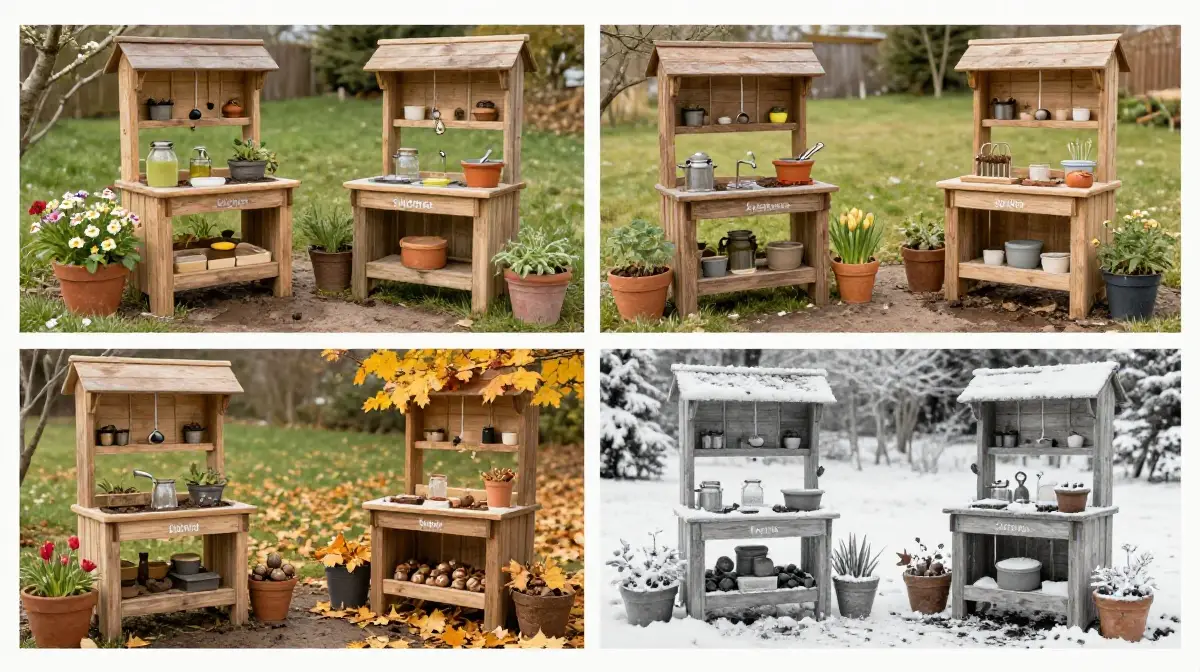 The Seasonal Mud Kitchen Setup for Year-Round Play