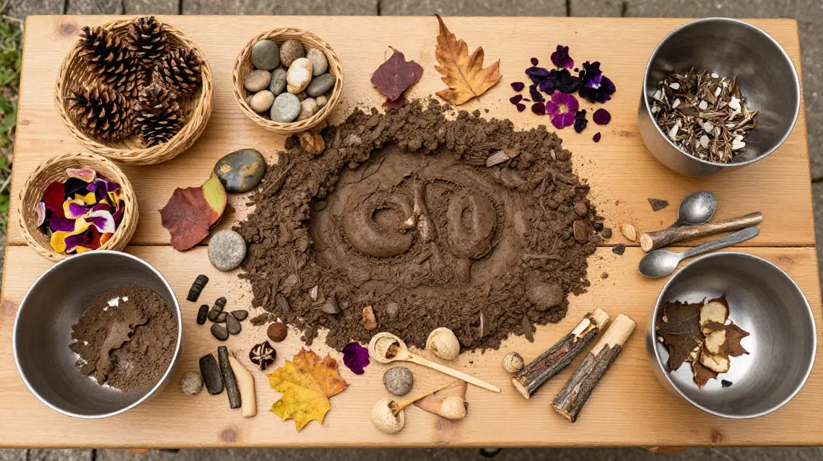 The Sensory-Rich Mud Kitchen Setup with Natural Loose Parts
