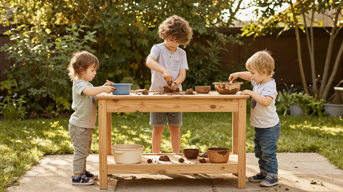 The Two-Level Mud Kitchen Setup for Multiple Children