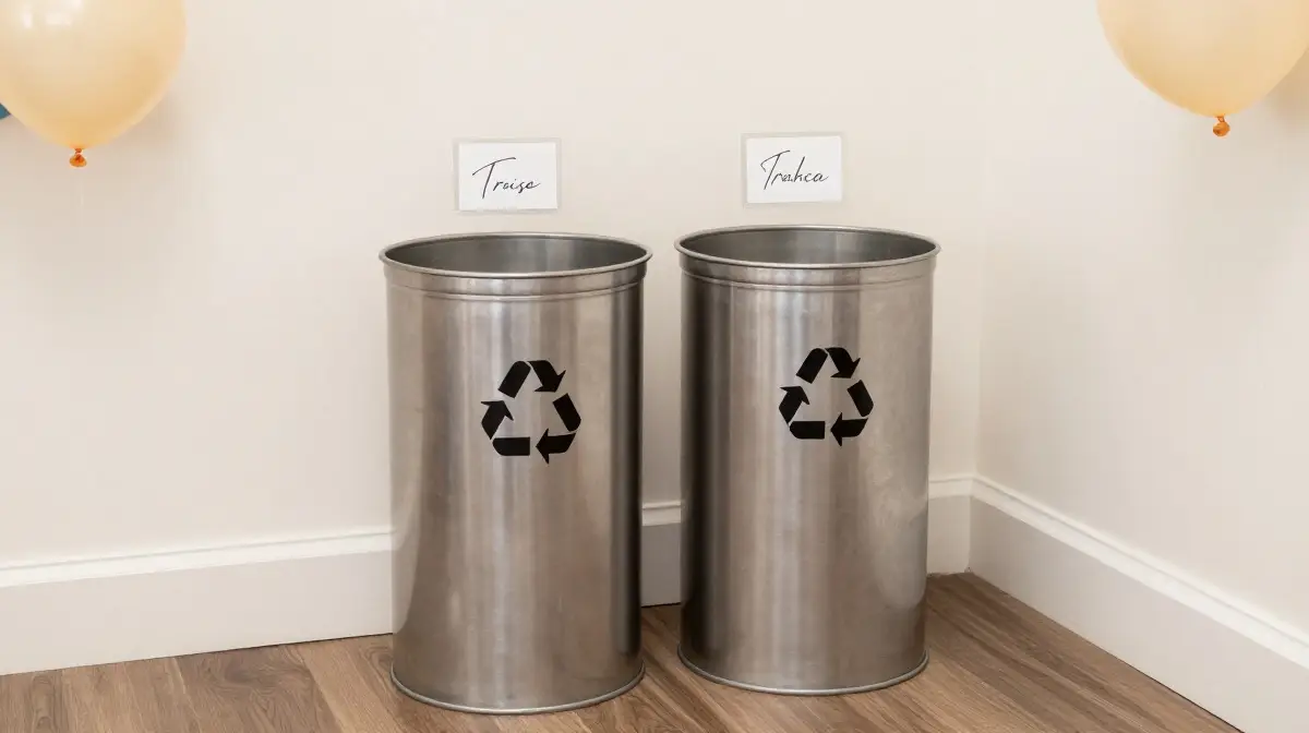 Trash and Recycling Stations