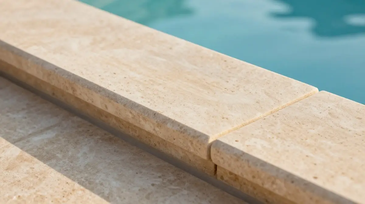 Travertine Bullnose Coping