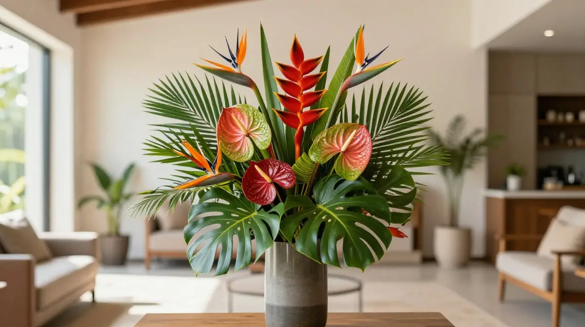 Tropical Flower Arrangements for an Exotic Home Atmosphere