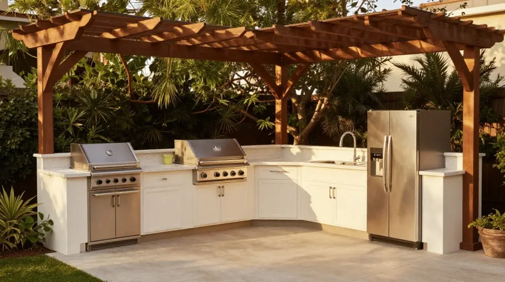 U-Shaped Outdoor Kitchen Design