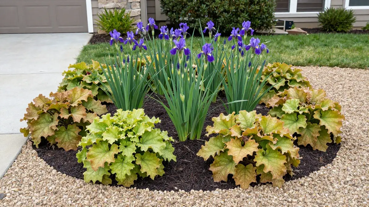 Use Heuchera in a Rain Garden for Sustainable Front Yard Design