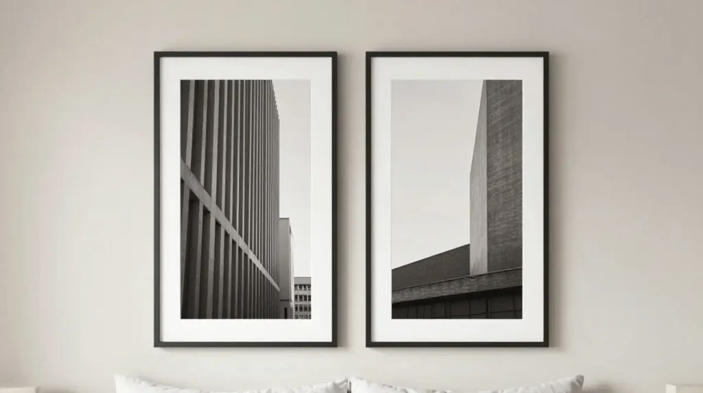 Use Vertical Art to Make Low Ceilings Feel Taller