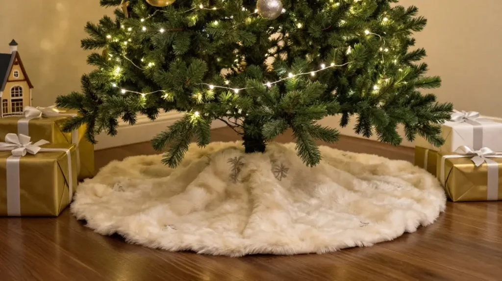 Use a Christmas Tree Skirt to Complete the Base
