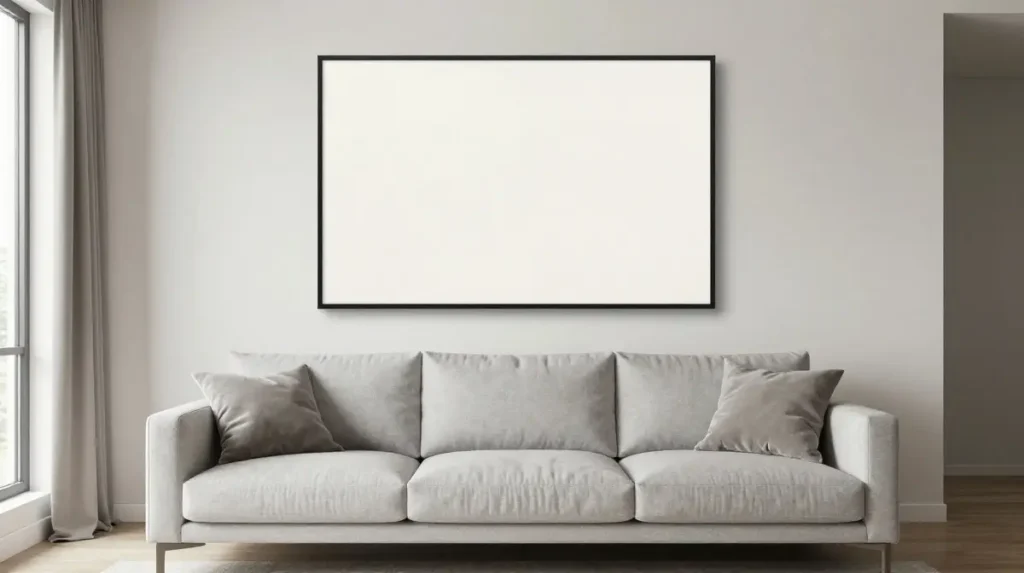 Use a Sofa as Your Anchor Point for Living Room Art