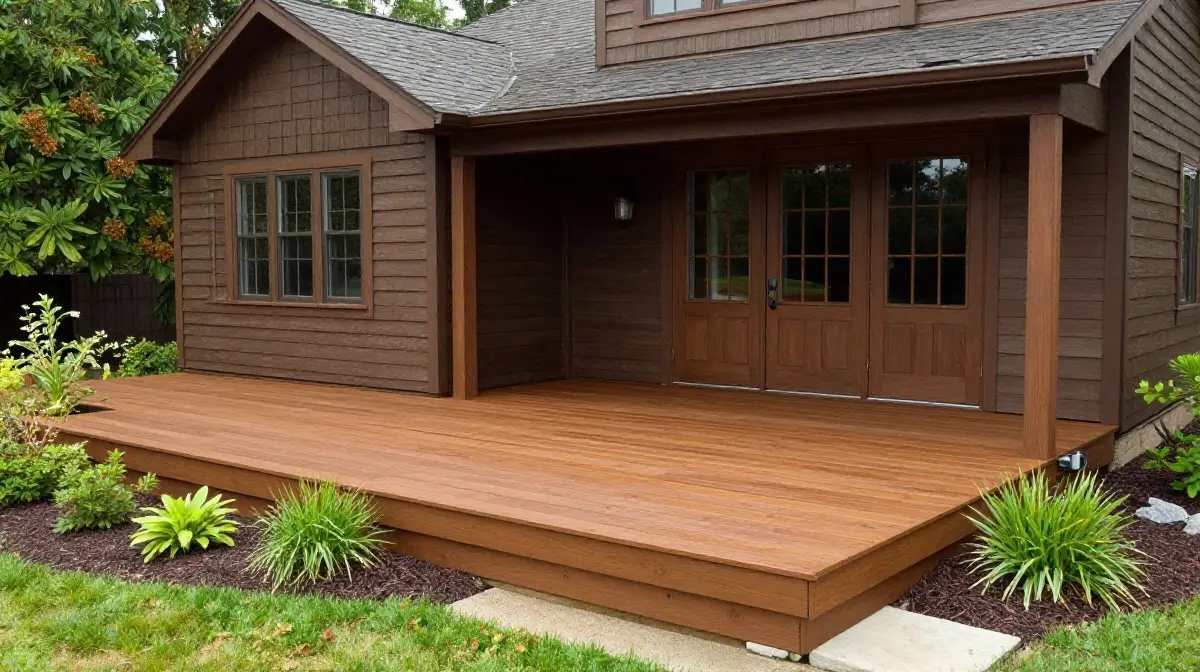 Warm Chestnut Brown Deck Stain