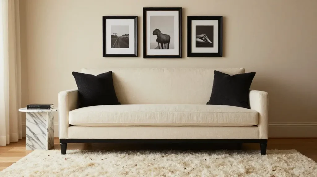 Warm Ivory and Soft Black