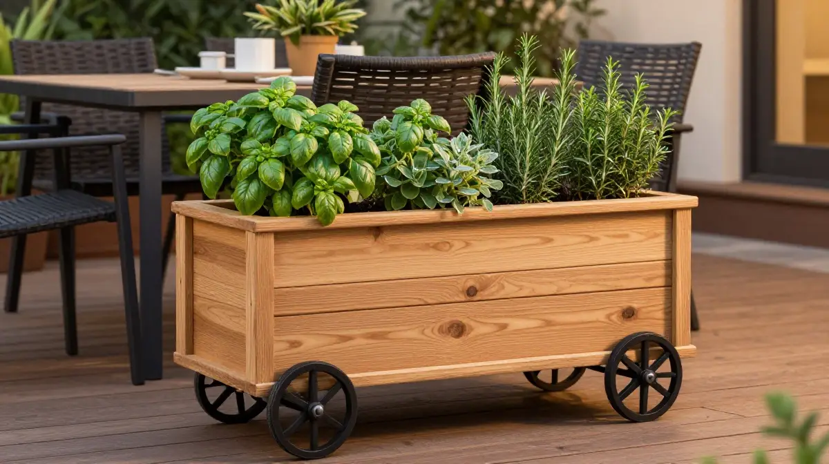 Wheeled Mobile Planter Boxes
