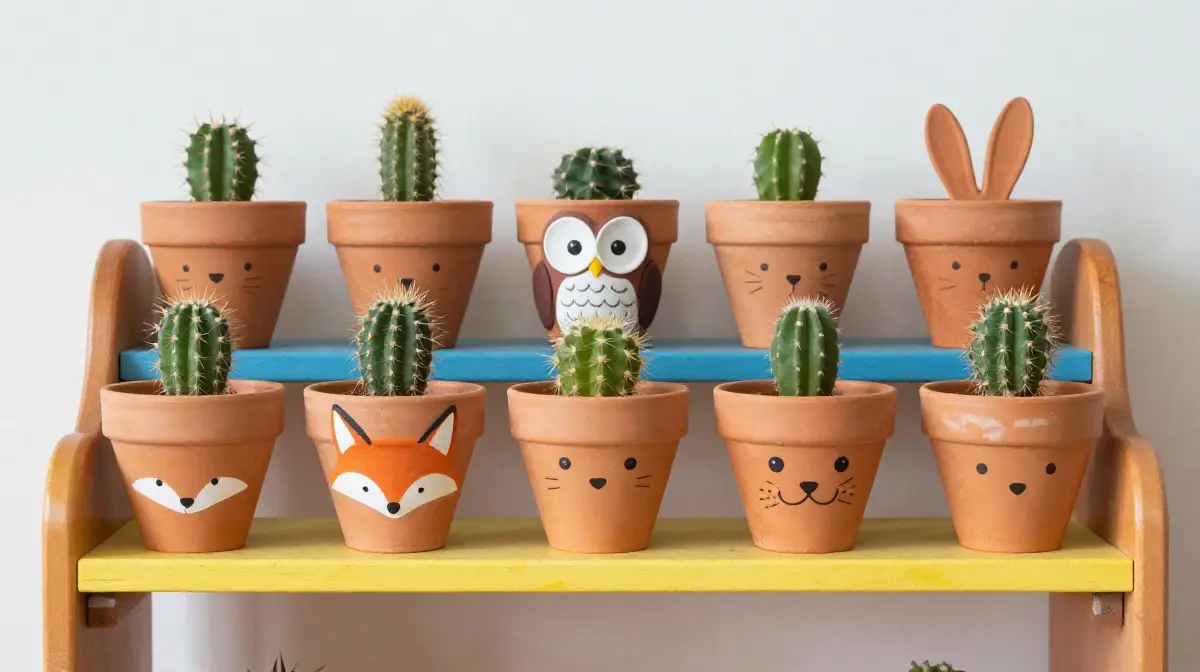 Whimsical Animal Face Pots for Kids and Fun Spaces