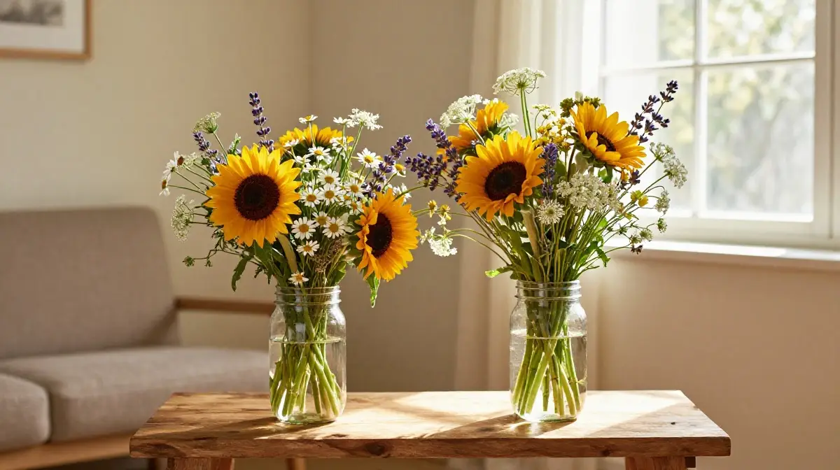 Wildflower Bundles for a Rustic Living Room Feel