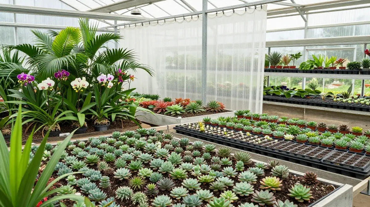 Zoned Layout for Different Plant Types and Growing Conditions