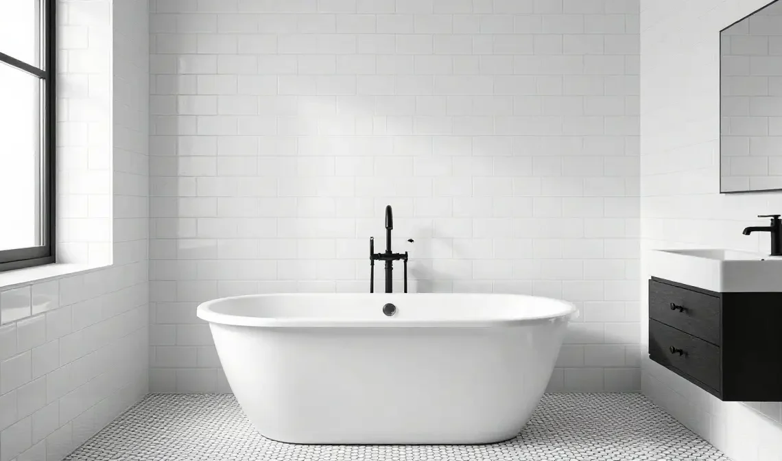 22 Black and White Bathroom Design Ideas for Timeless Style