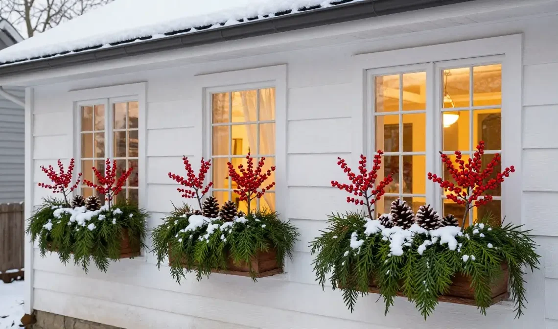 22 Winter Window Box Decor Ideas for Festive Outdoor Charm
