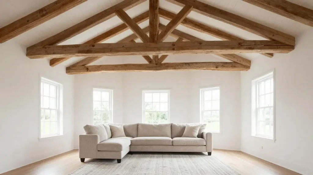 Add Exposed Wooden Beams (Real or Faux)