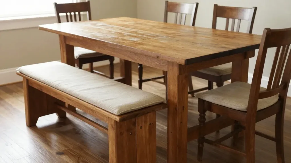 Add a Farmhouse Bench for Casual Seating