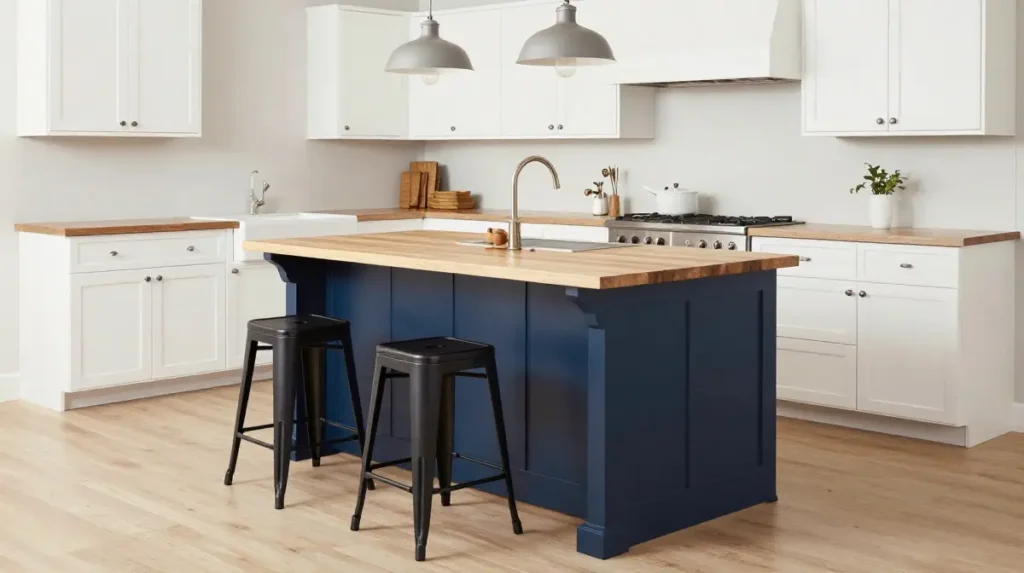 Add a Farmhouse Kitchen Island for Extra Function