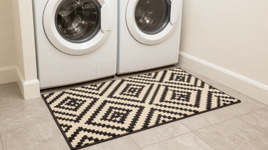 Add a Laundry Room Rug for Warmth