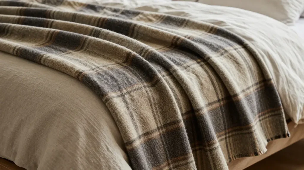 Add a Plaid Throw Blanket for Pattern
