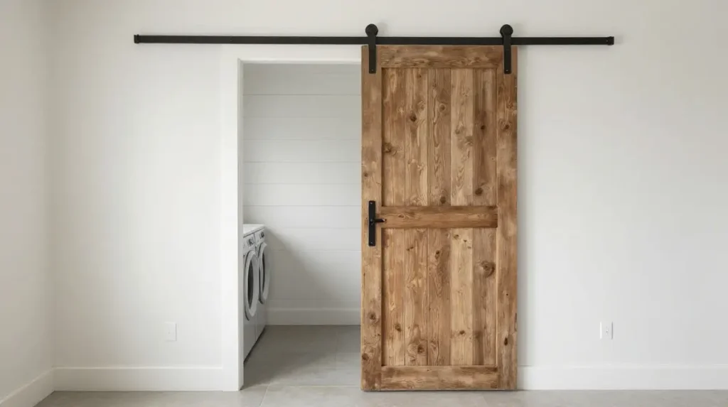 Barn Door for Character and Space Saving