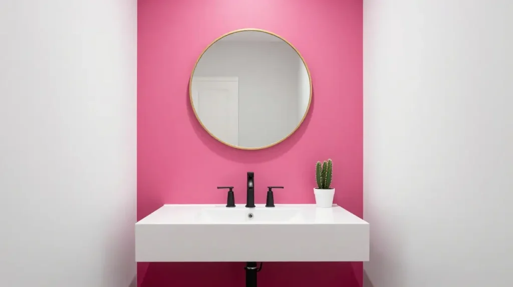 Bold Hot Pink Statement Wall