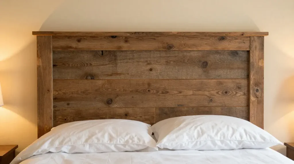 Bring In a Reclaimed Wood Headboard