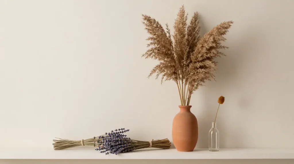 Bring in Dried Flowers and Pampas Grass