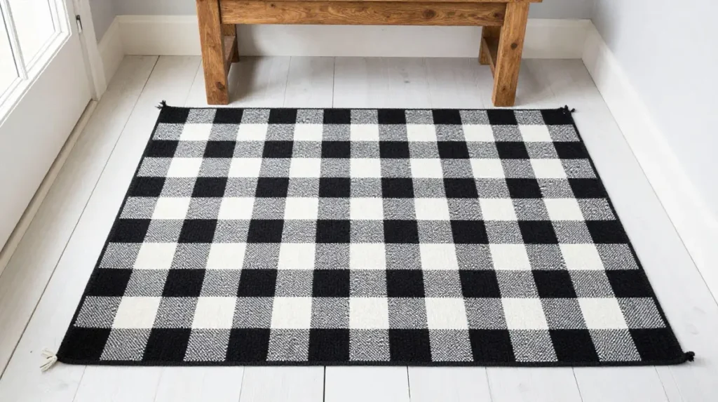 Buffalo Check Rug to Anchor the Space