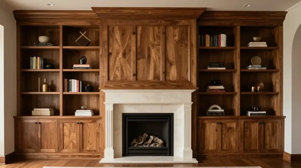 Build Custom Built Ins Around the Fireplace