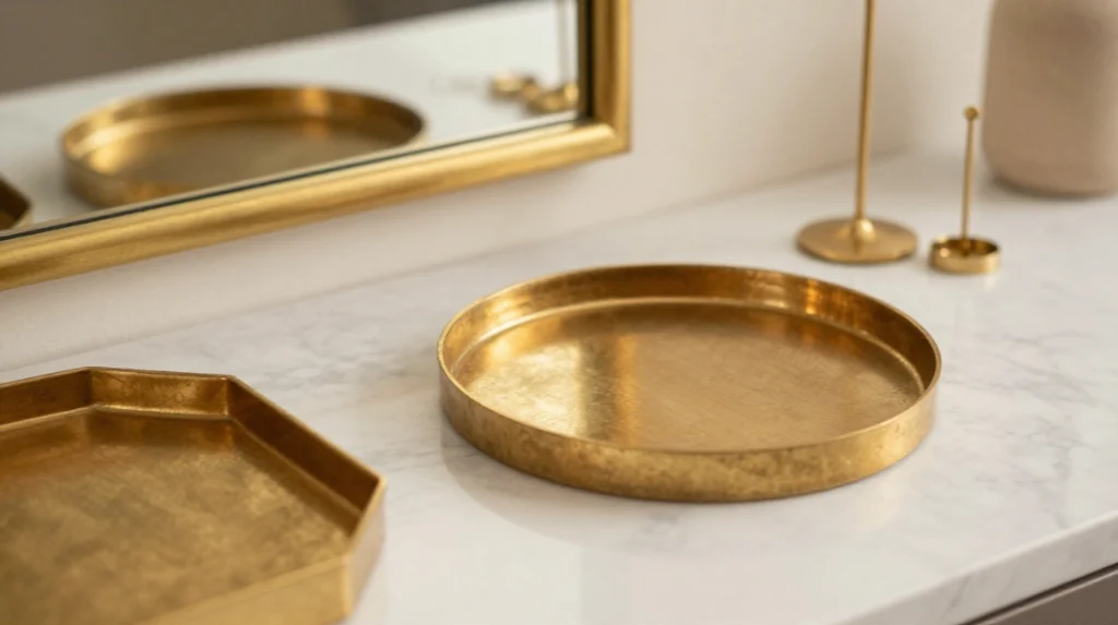 Choose Gold or Brass Accent Decor