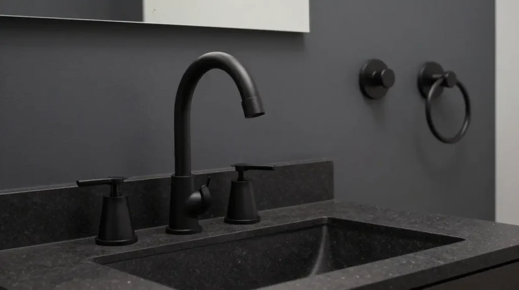 Choose Matte Black Fixtures Throughout
