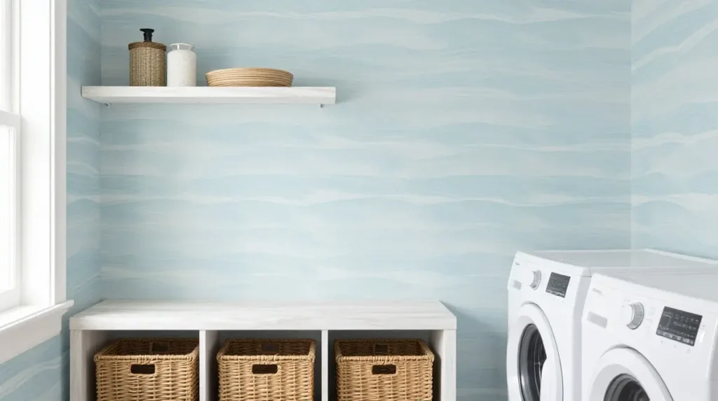 Coastal wallpaper design for a relaxed, breezy vibe