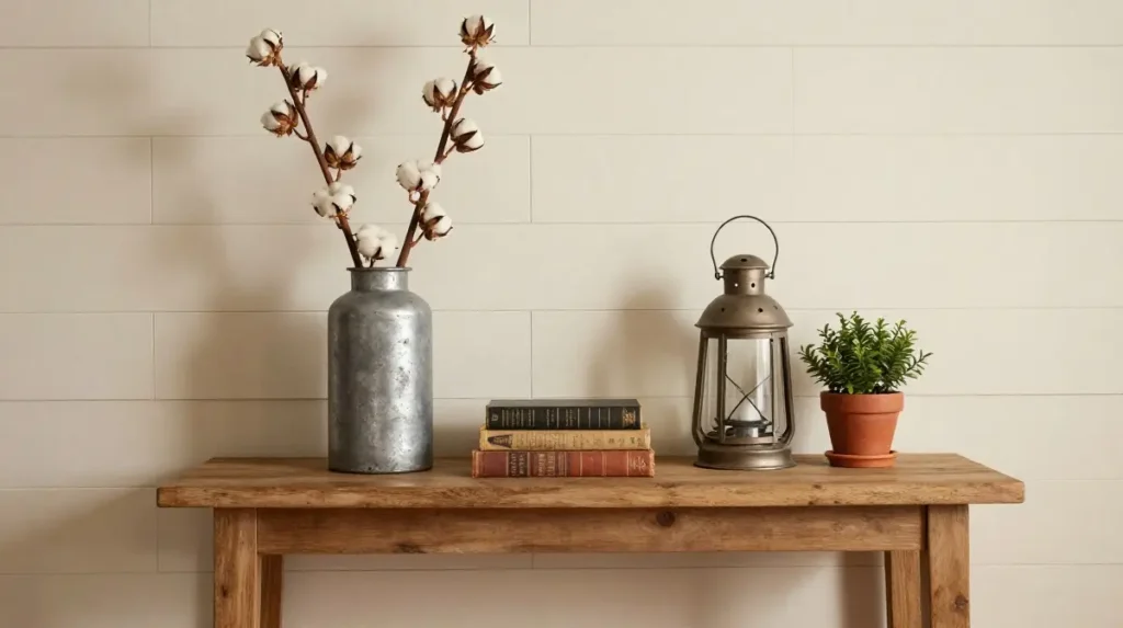 Console Table With Gathered Styling