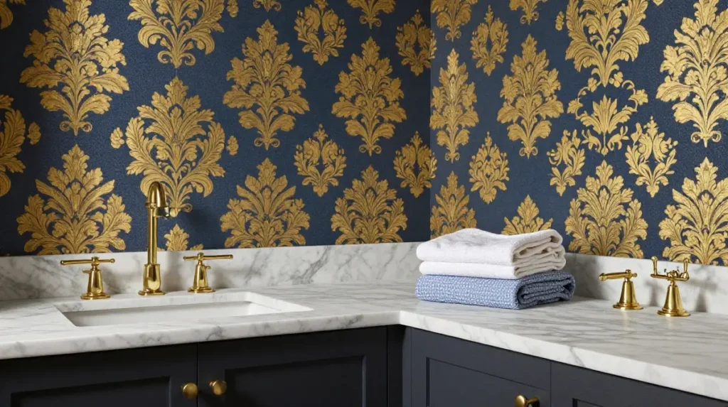 Damask wallpaper for a touch of elegance