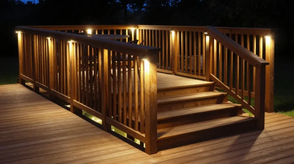 Deck Railing Lights for Multi-Level Spaces