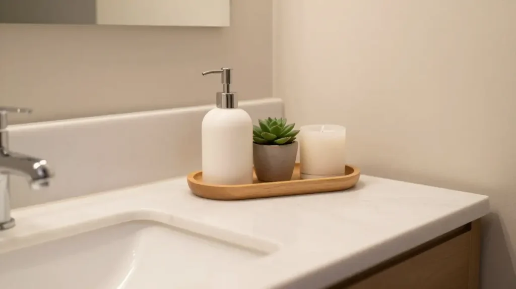 Decorating the Bathroom Counter Without Clutter