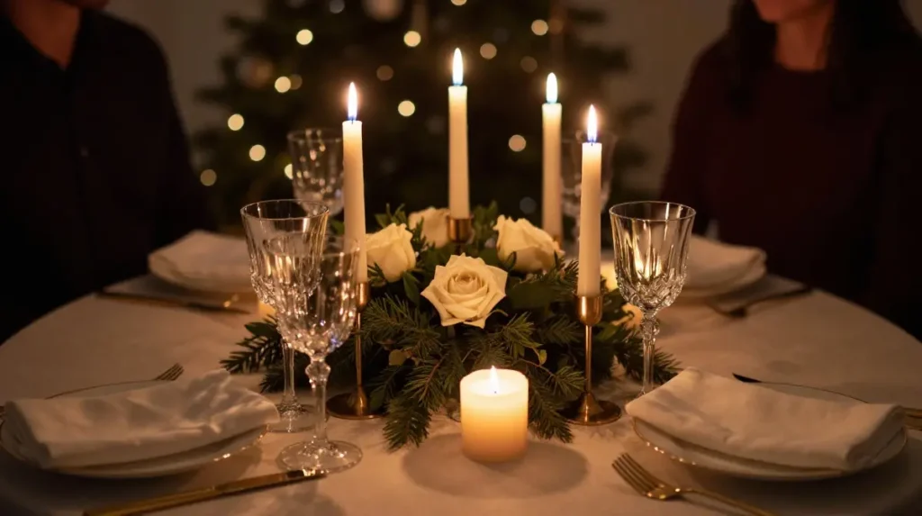 Design a Romantic Candlelit Christmas Setting for Evenings