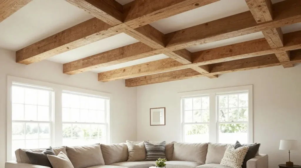 Exposed Beam Ceiling for Natural Texture