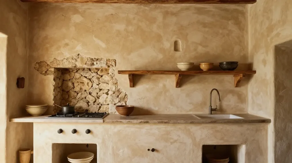 Exposed Stone or Plaster Walls