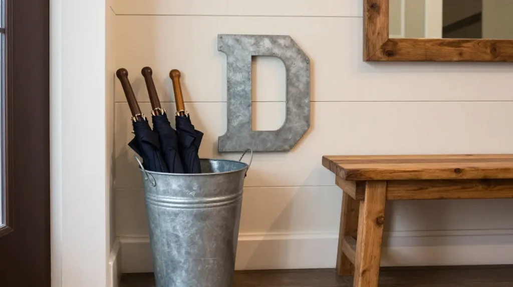 Galvanized Metal Accents for Authenticity