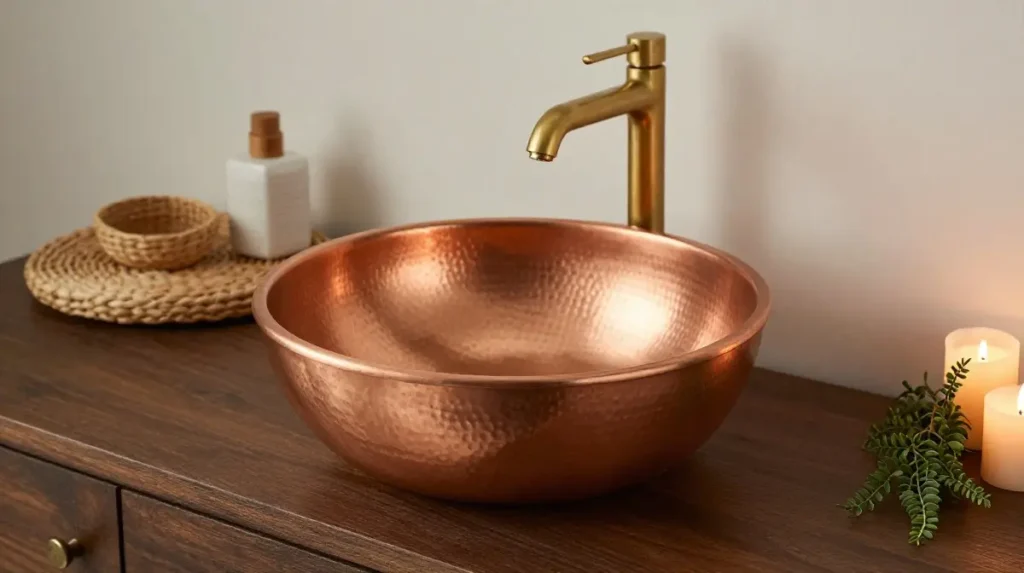 Go for a Hammered Copper or Brass Sink