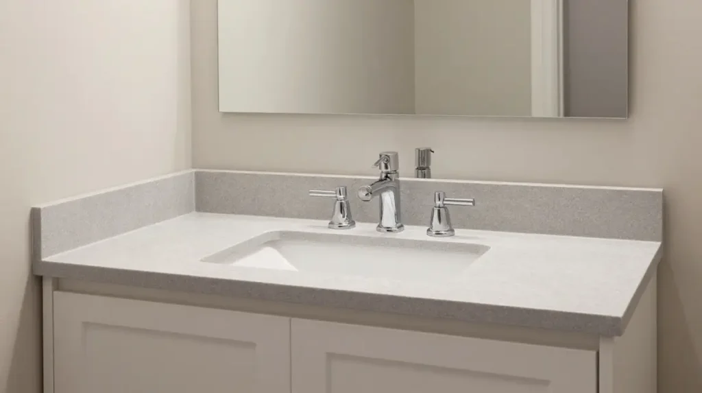 Gray Bathroom Counter for a Versatile Palette